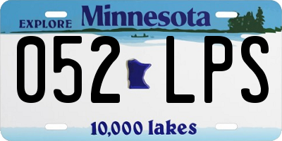 MN license plate 052LPS
