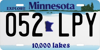 MN license plate 052LPY