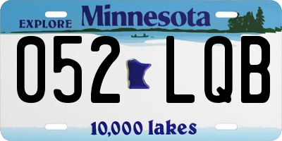MN license plate 052LQB