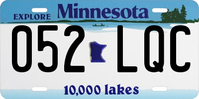 MN license plate 052LQC