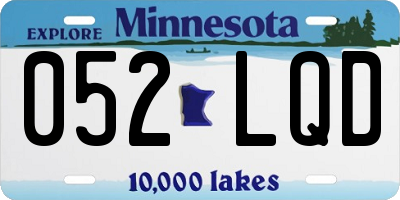 MN license plate 052LQD