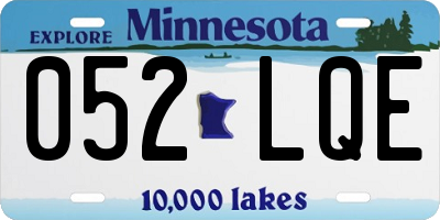 MN license plate 052LQE