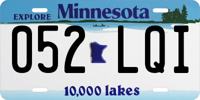 MN license plate 052LQI