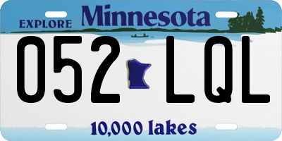 MN license plate 052LQL