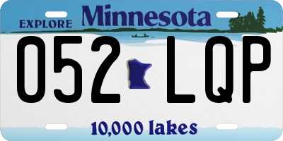 MN license plate 052LQP