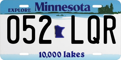 MN license plate 052LQR
