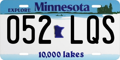 MN license plate 052LQS