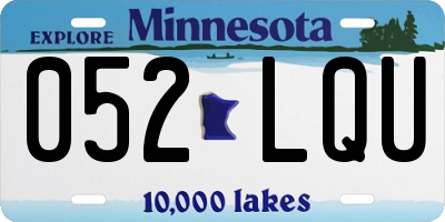 MN license plate 052LQU