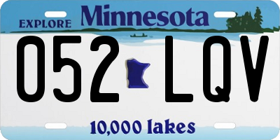 MN license plate 052LQV