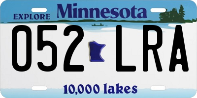 MN license plate 052LRA