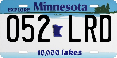MN license plate 052LRD