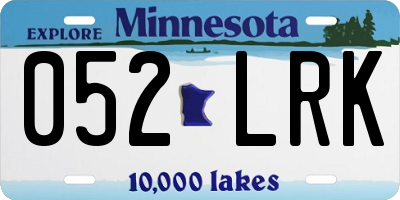 MN license plate 052LRK