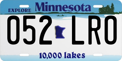 MN license plate 052LRO