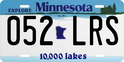 MN license plate 052LRS