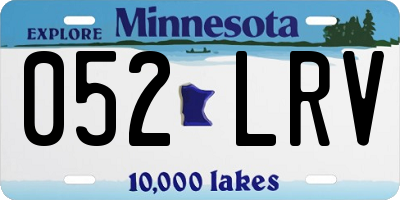 MN license plate 052LRV