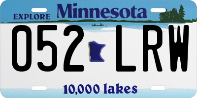 MN license plate 052LRW