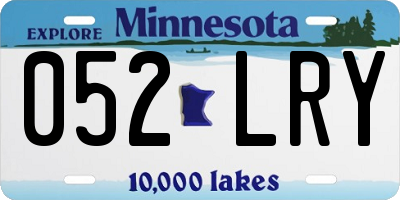 MN license plate 052LRY
