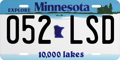 MN license plate 052LSD