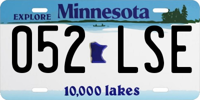 MN license plate 052LSE