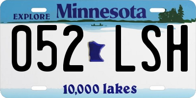MN license plate 052LSH