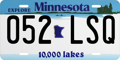 MN license plate 052LSQ
