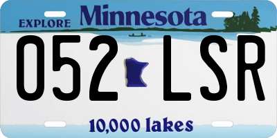 MN license plate 052LSR
