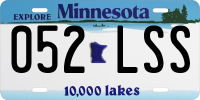 MN license plate 052LSS