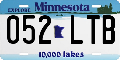 MN license plate 052LTB