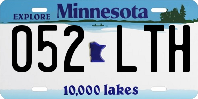 MN license plate 052LTH