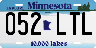 MN license plate 052LTL
