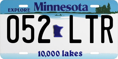 MN license plate 052LTR