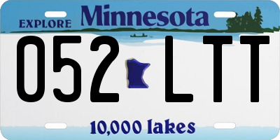 MN license plate 052LTT