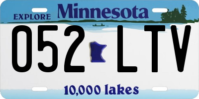 MN license plate 052LTV