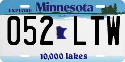 MN license plate 052LTW