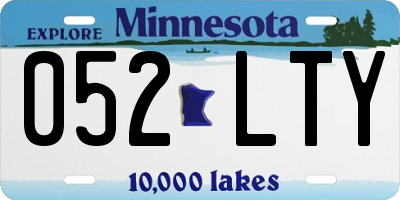 MN license plate 052LTY