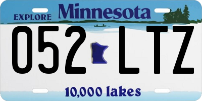 MN license plate 052LTZ