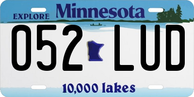 MN license plate 052LUD