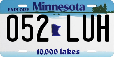 MN license plate 052LUH