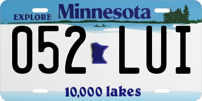 MN license plate 052LUI