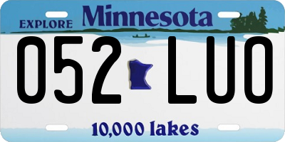 MN license plate 052LUO