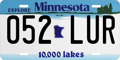 MN license plate 052LUR