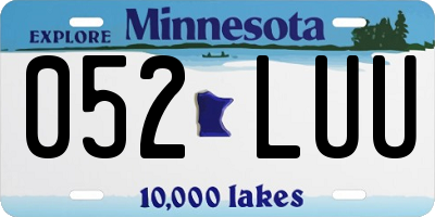 MN license plate 052LUU