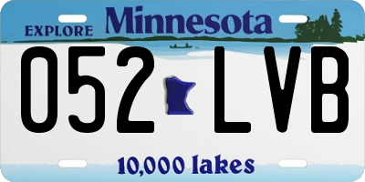 MN license plate 052LVB