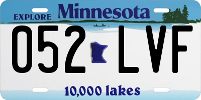 MN license plate 052LVF