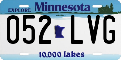 MN license plate 052LVG