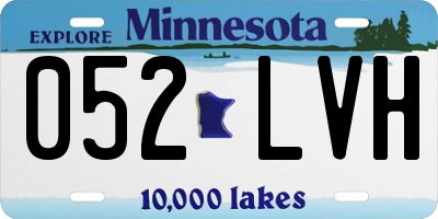 MN license plate 052LVH