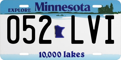 MN license plate 052LVI