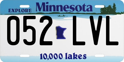 MN license plate 052LVL