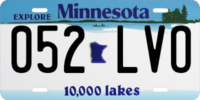 MN license plate 052LVO