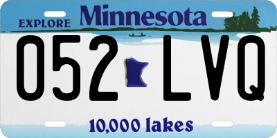 MN license plate 052LVQ